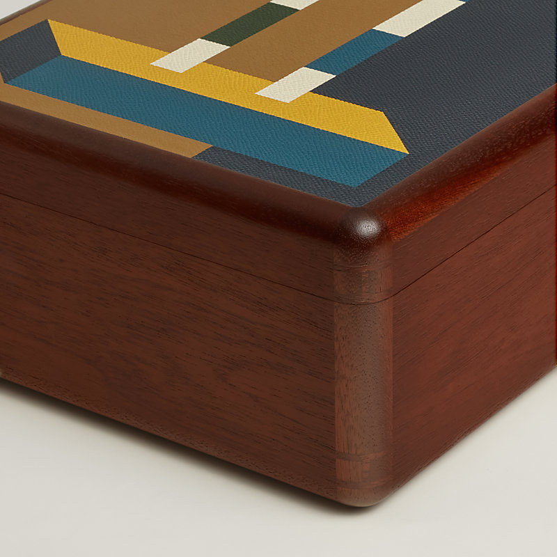 新品】HERMES ボックス エポペ PM ラッカーウッド ブルー・ニュイ 新品